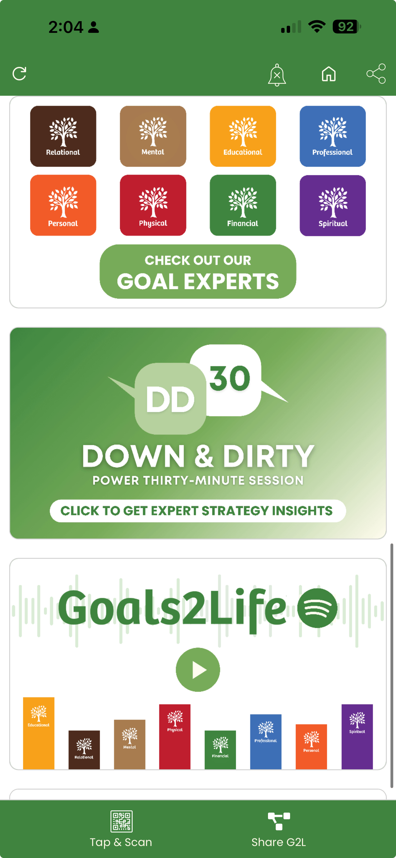 Goals2Life — built with Tapps